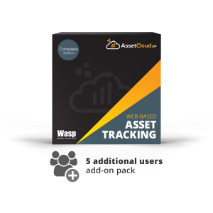 Wasp Asset Cloud Complete- 5 Additional user add-on pack- Wasp Application and Mobile App (5 User, 1 Year Subscription) Previous purchase required